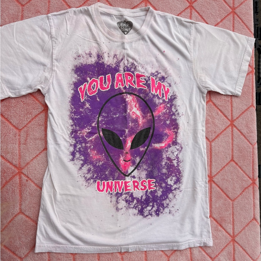 White Alien Graphic Tee